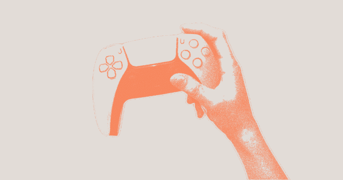 hand holding a game controller