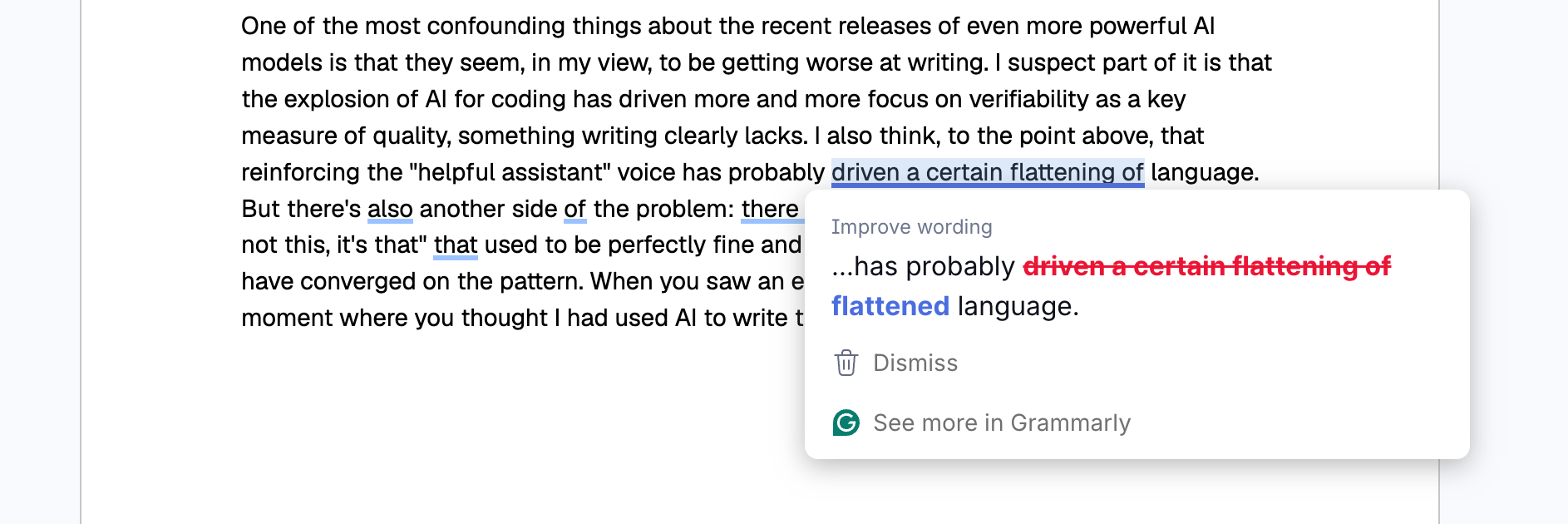 grammarly corection